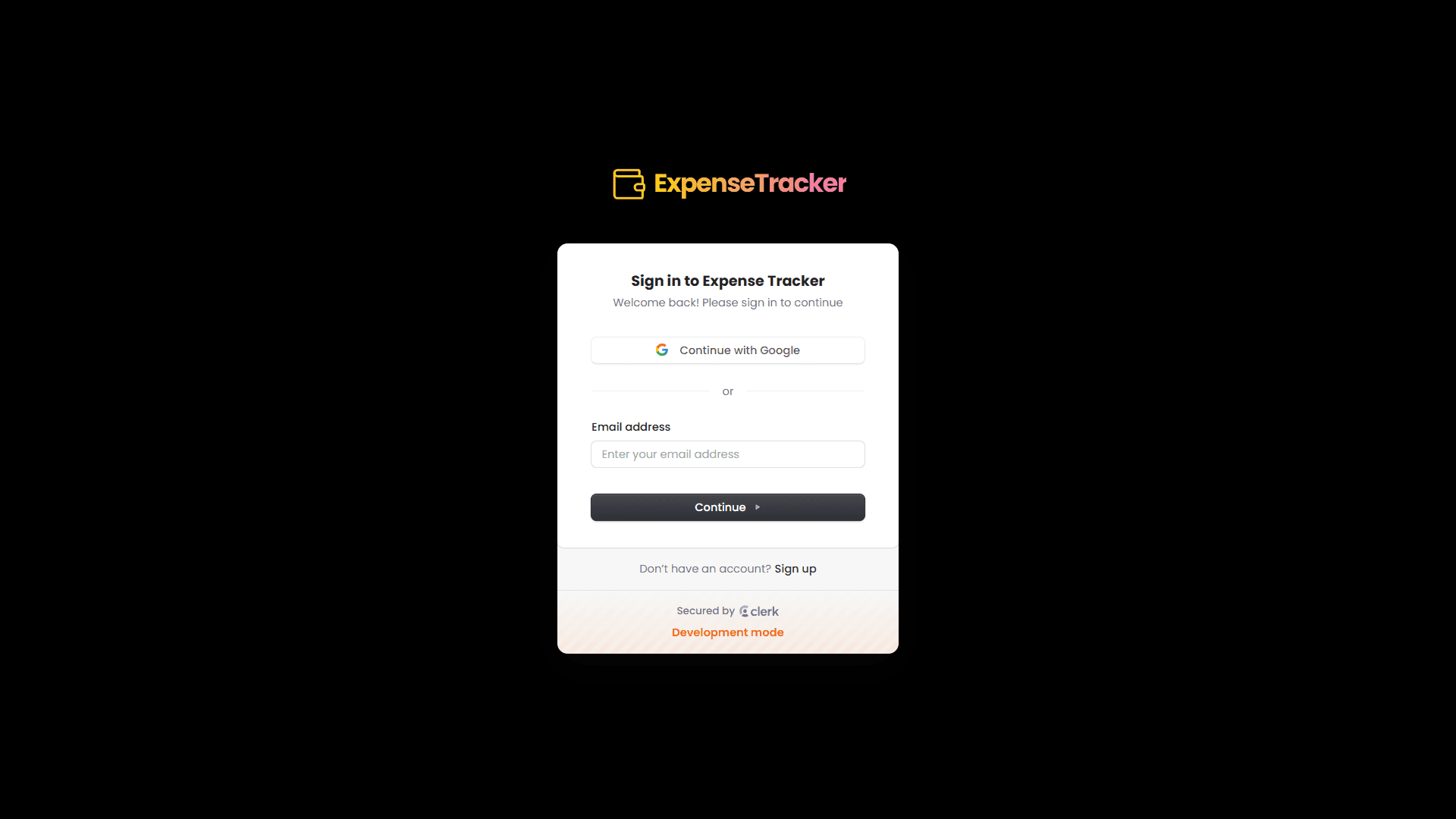 Expense Tracker screenshot 1
